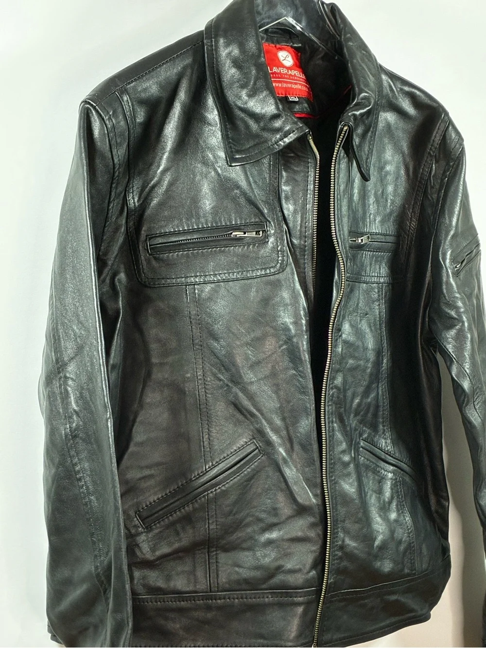 Laverapelle Men's Black Lambskin Leather Zip Jacket